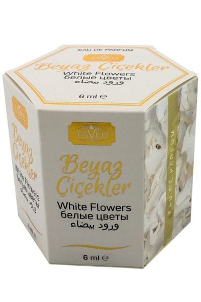 Beyaz çiçekler Alkolsüz Parfüm Esansı 6Ml. 6'lı Paket